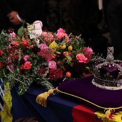 Ein Brief auf dem Sarg von Queen Elizabeth II.