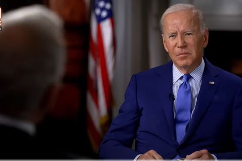 US-Präsident Joe Biden während des Interviews in 60 Minutes