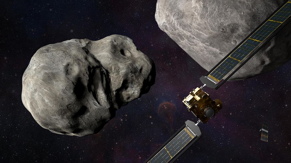Nasa-Sonde Dart am Doppel-Asteroiden-System Didymos