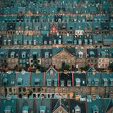 Dächer des Stadtteils Kartoffelrækkerne in Østerbro, Kopenhagen