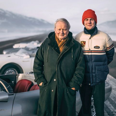 Wolfgang Porsche mit Ferdinand, einem seiner vier Kinder, im vergangenen Jahr in Zell am See