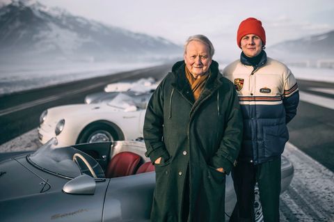 Wolfgang Porsche mit Ferdinand, einem seiner vier Kinder, im vergangenen Jahr in Zell am See