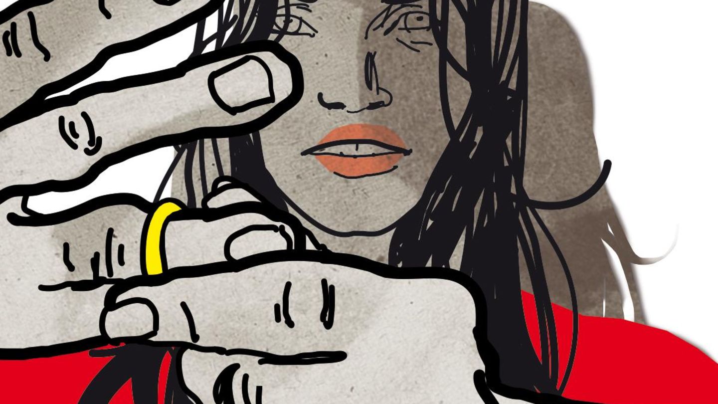 Die Diagnose Illustration Frau mit Ring