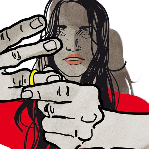 Die Diagnose Illustration Frau mit Ring