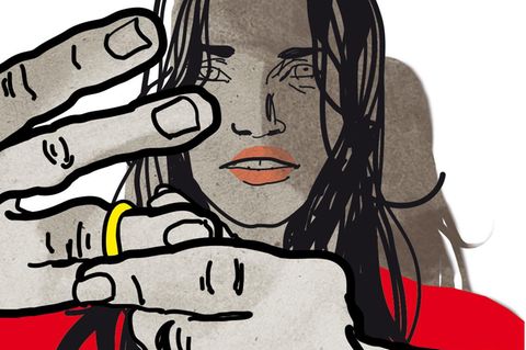 Die Diagnose Illustration Frau mit Ring