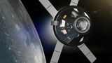 Artemis - Orion-Kapsel über dem Mond für Artemis II