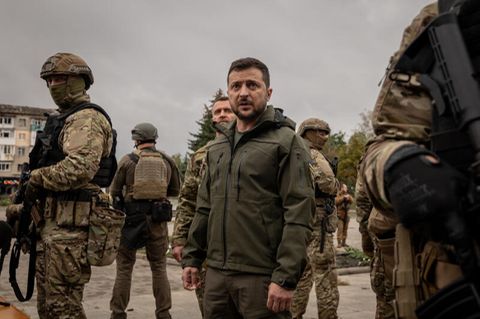 Präsident Zelenskyy bei einem öffentlichen Auftritt
