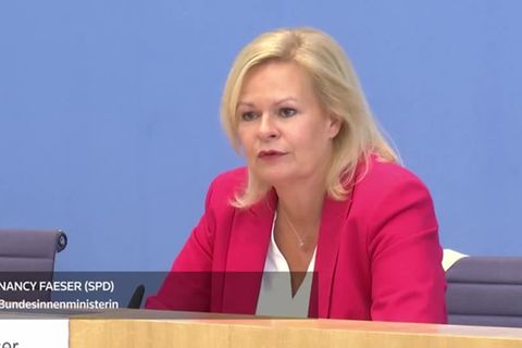 Video: Bundesinnenministerin Faeser zufrieden mit Urteil zur Vorratsdatenspeicherung