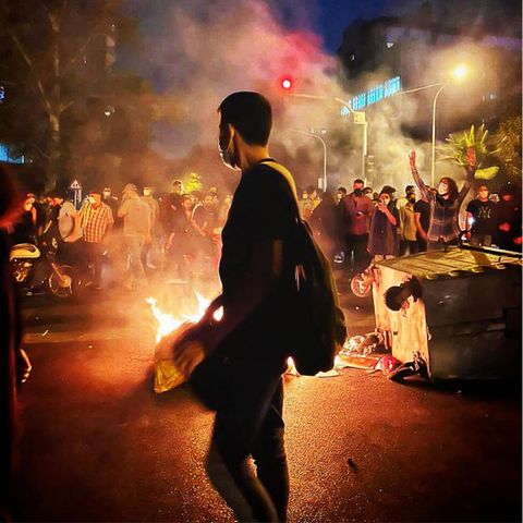 Proteste in Teheran, der Hauptstadt des Iran, hier am 19. September