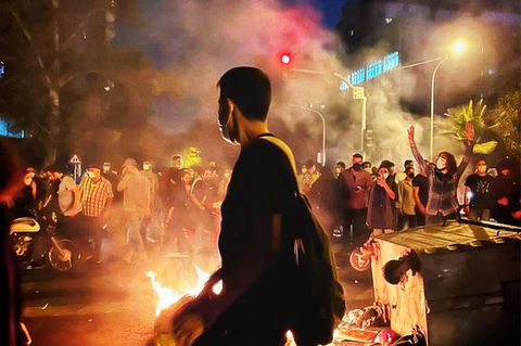 Proteste in Teheran, der Hauptstadt des Iran, hier am 19. September