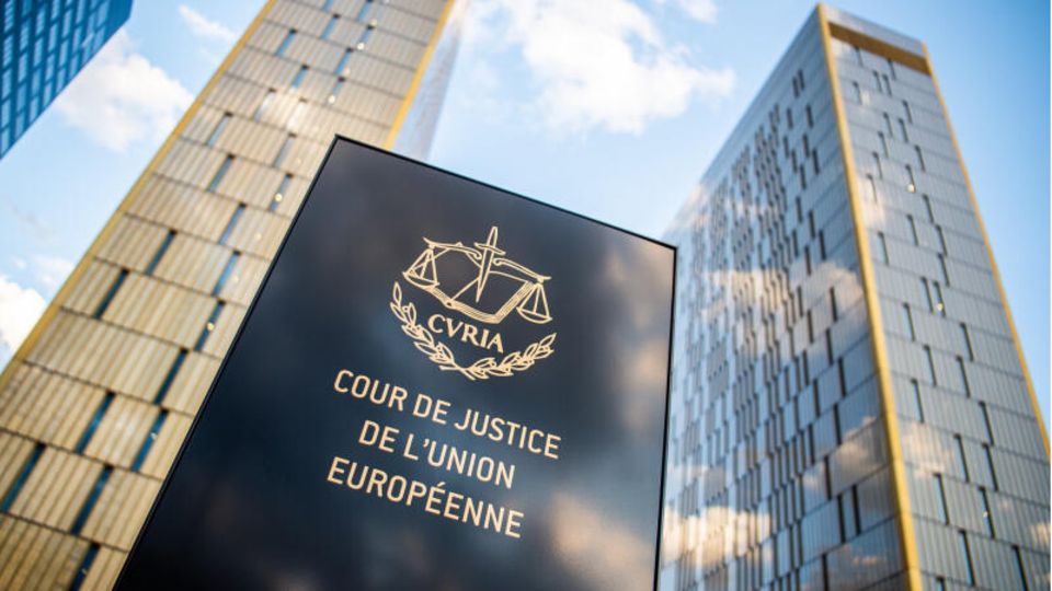 Der Europäische Gerichtshof in Brüssel von außen