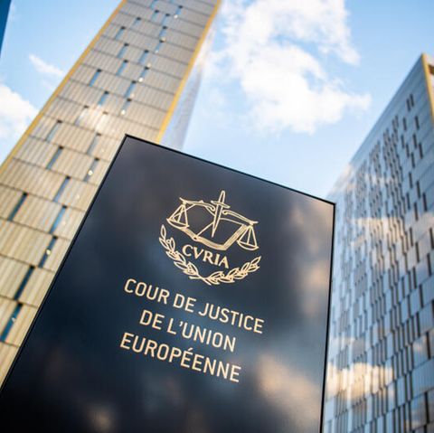 Der Europäische Gerichtshof in Brüssel von außen