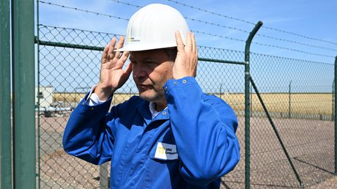 Wirtschaftsminister Robert Habeck (Grünen) besuchte im Sommer einen Gaspeicher in Sachsen-Anhalt