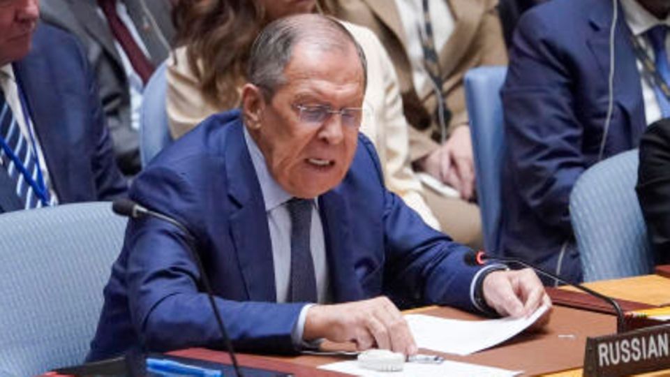 Lavrov speaking to the UN Security Council
