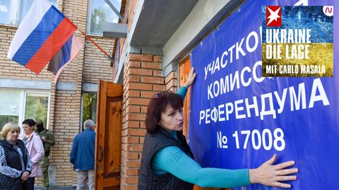 Vorbereitungen für das Referendum in Donezk