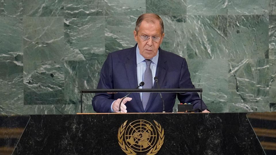 Russlands Außenminister Sergej Lawrow vor der UN-Vollversammlung