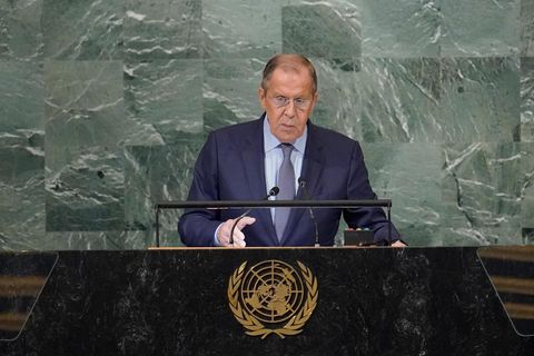 Russlands Außenminister Sergej Lawrow vor der UN-Vollversammlung