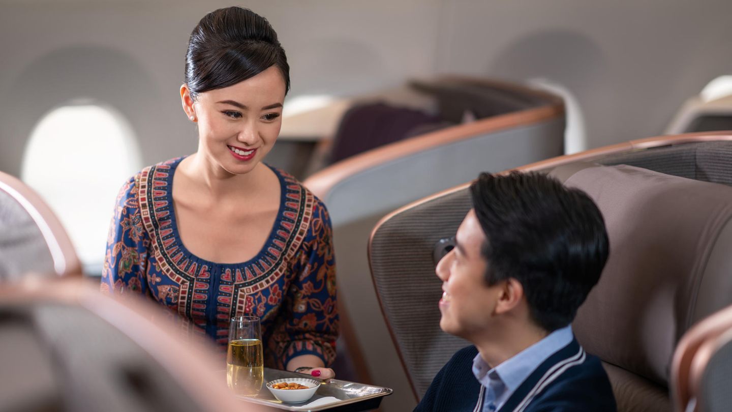 Flugbegleiterin von Singapore Airlines