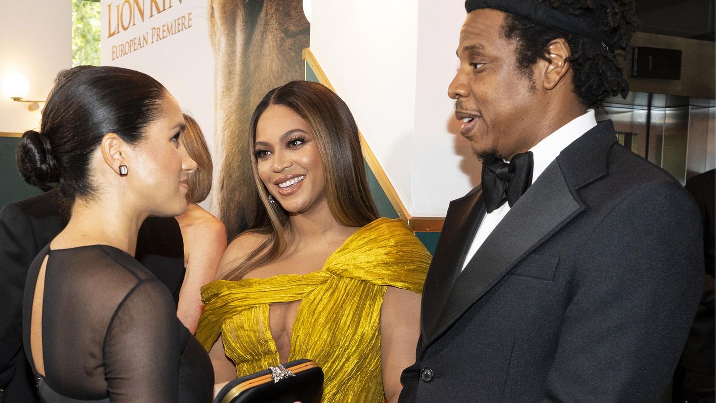 Duchess Meghan with Beyoncé Knowles and Jay Z