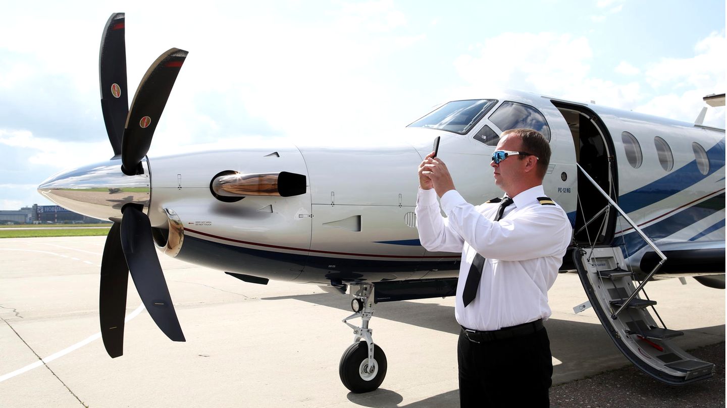 Russland: Ein Privatjet an dem International Aviation and Space Salon in der Stadt Schukowski