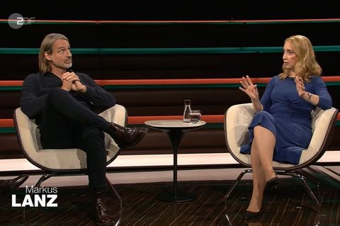 Richard David Precht und Melanie Amann bei "Lanz"
