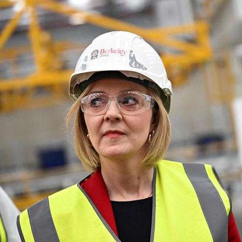 Premierministerin Liz Truss bei einem Firmenbesuch im September