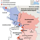 Karte zu rückeroberten Gebieten bei Charkiw