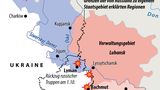 Karte zu rückeroberten Gebieten bei Charkiw