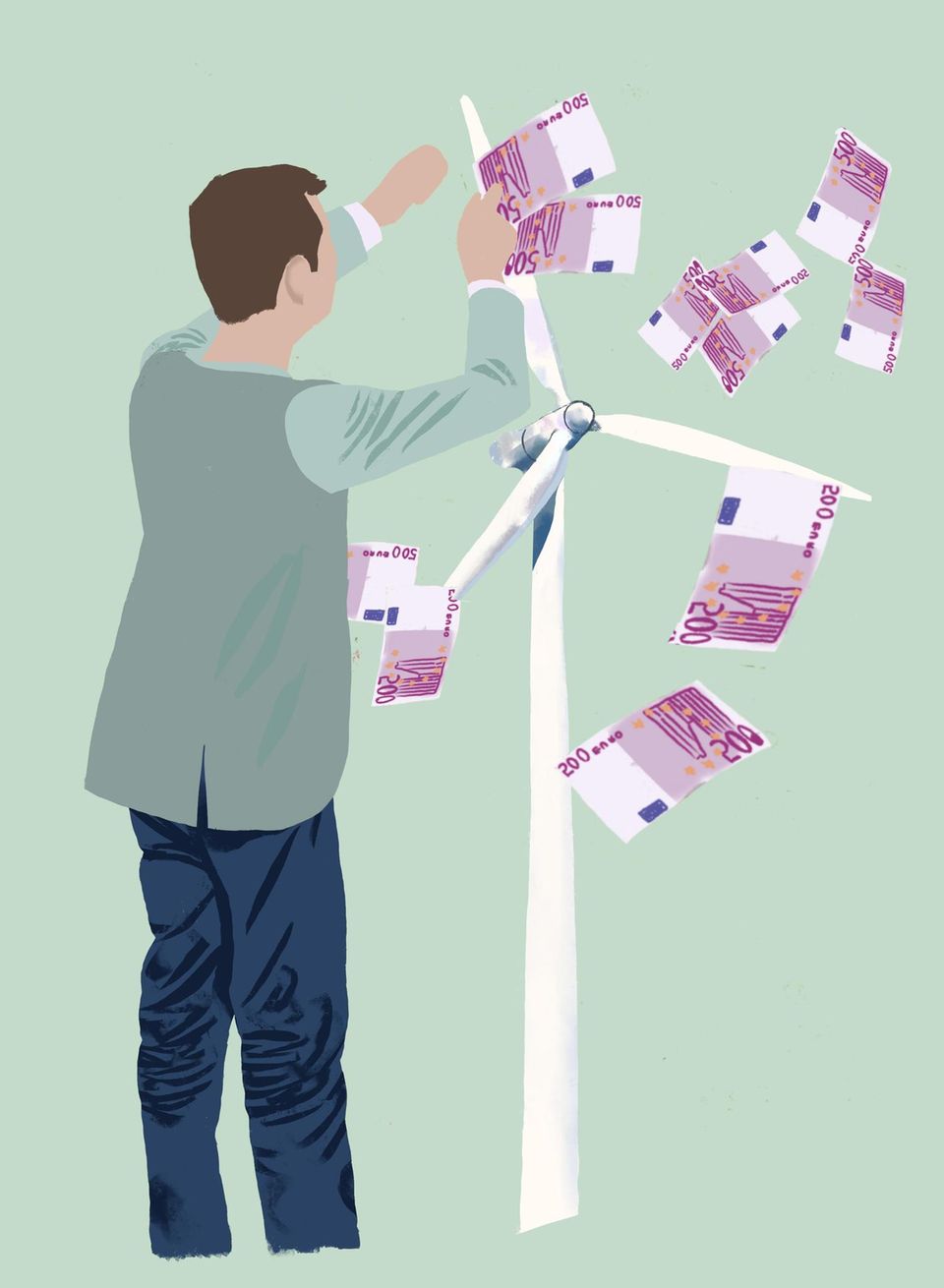 Illustration grünes Investment Illustration grünes Investment