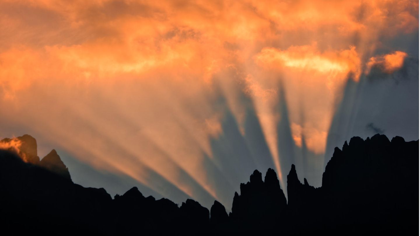 Sonnenuntergang in den Dolomiten