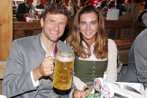 Thomas Müller vom FC Bayern auf dem Oktoberfest