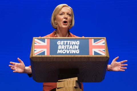 Liz Truss auf dem Parteitag der Tories