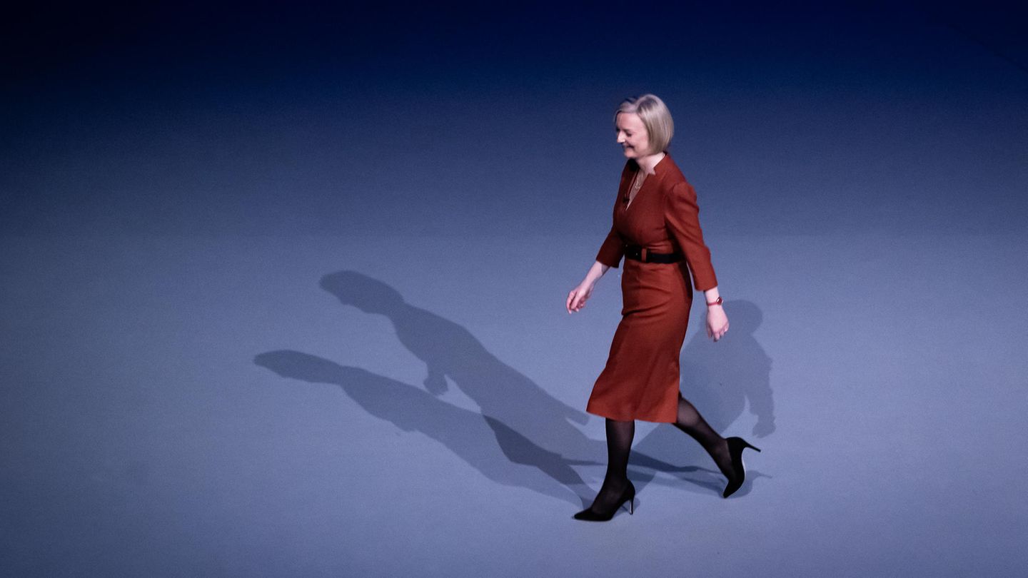 Liz Truss auf dem Parteitag