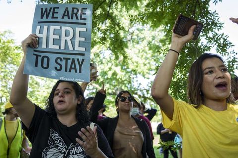 "Wir sind hier, um zu bleiben": Junge Einwanderer protestieren in Washington für Obamas "Dreamer"-Programm