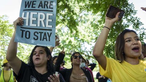 "Wir sind hier, um zu bleiben": Junge Einwanderer protestieren in Washington für Obamas "Dreamer"-Programm