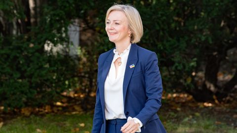 Die britische Premierministerin Liz Truss in Prag