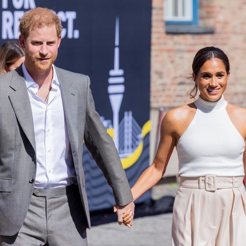 Prinz Harry seine Frau Meghan im September bei einem Besuch in Düsseldorf