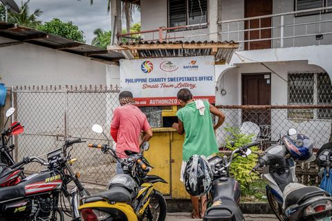 Ein Lotterie-Stand in den Philippinen