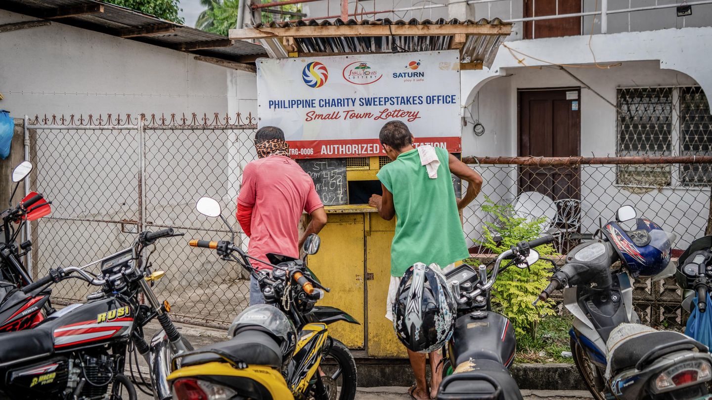Ein Lotterie-Stand in den Philippinen