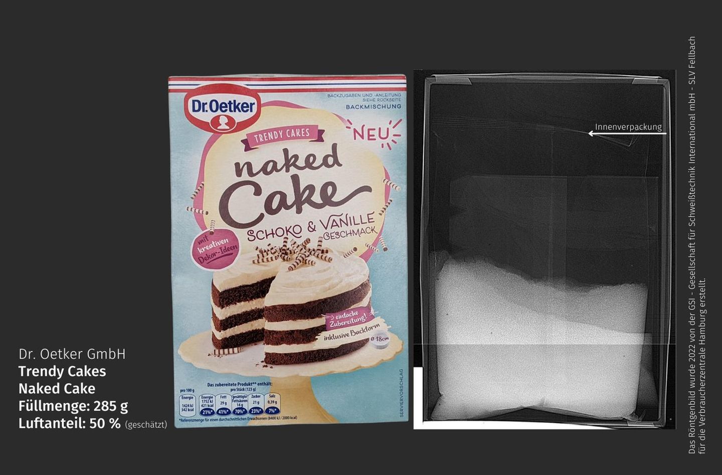 Naked Cake in luftiger Verpackung