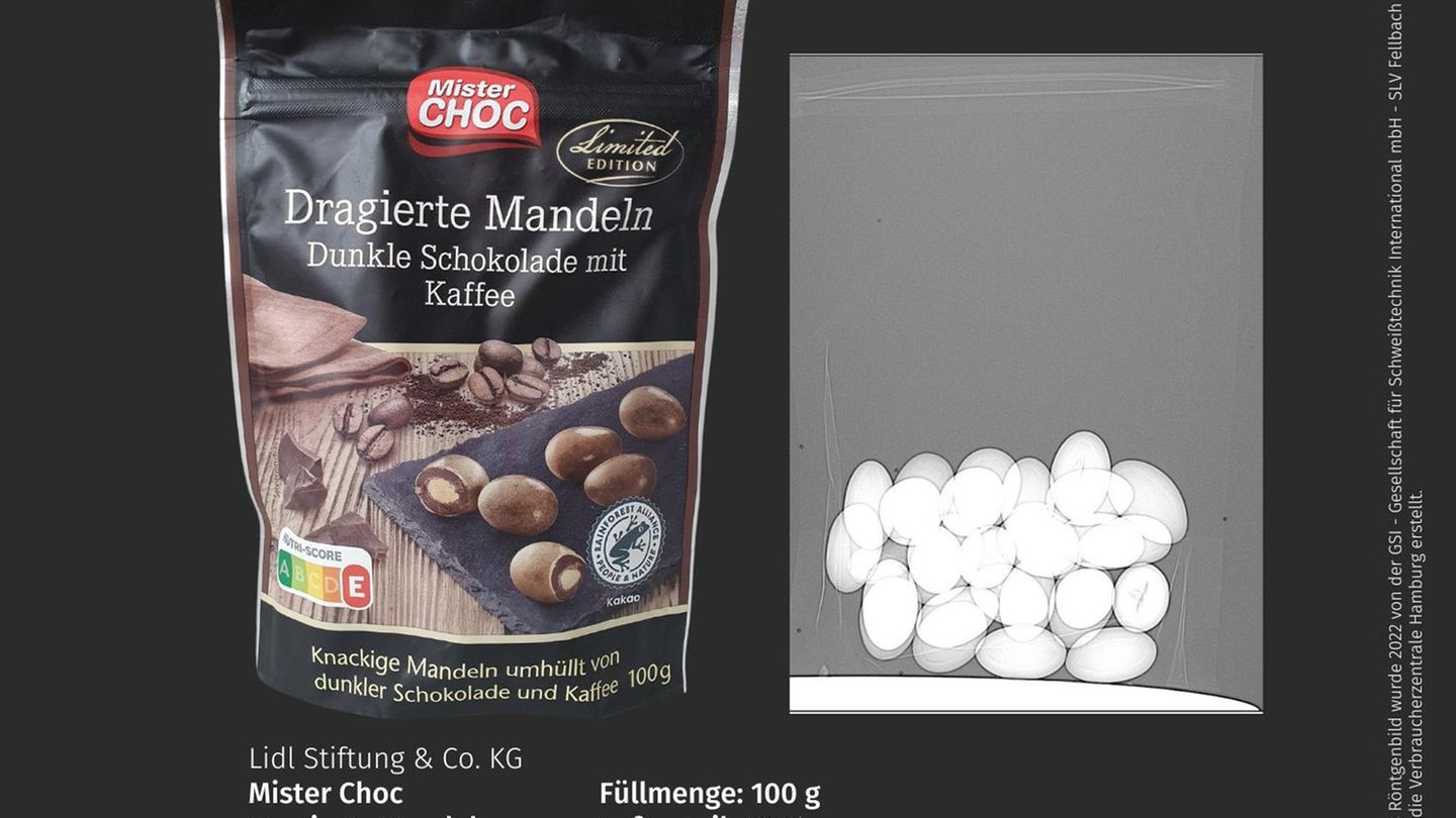 Revealing X-rays: There is more air than content in these supermarket packs