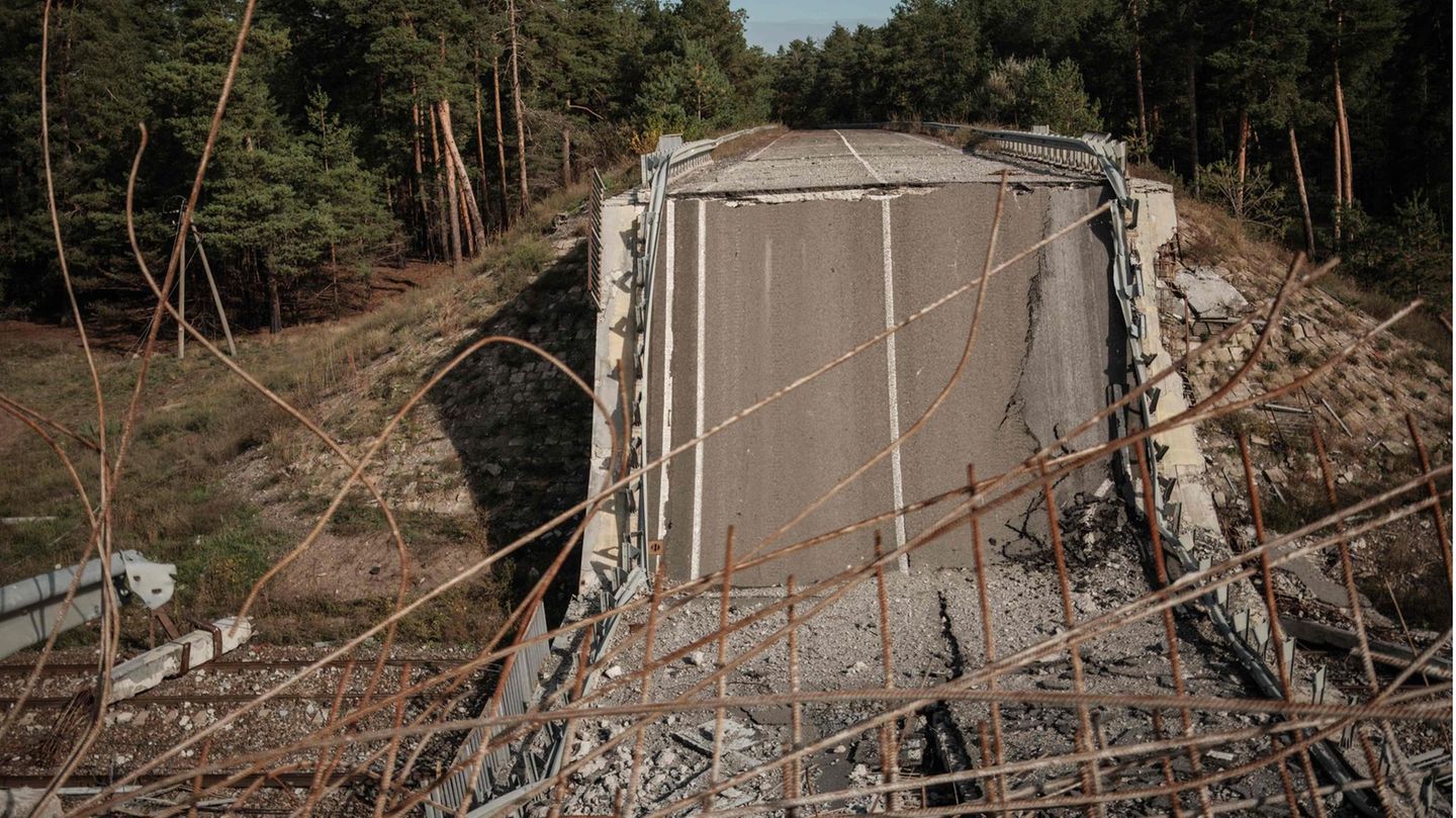 Zerstörte Brücke in