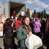 Lebensmittelausgabe in Borova