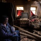 Zerstörtes Haus in Kramatorsk