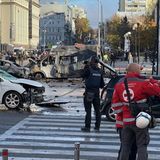 Getroffene Kreuzung in Kiew