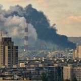 Schwarzer Rauch über Kiew