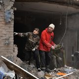 Zerstörtes Haus in Slowjansk