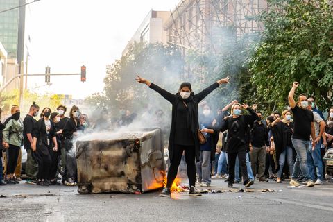 Protestierende in Teheran