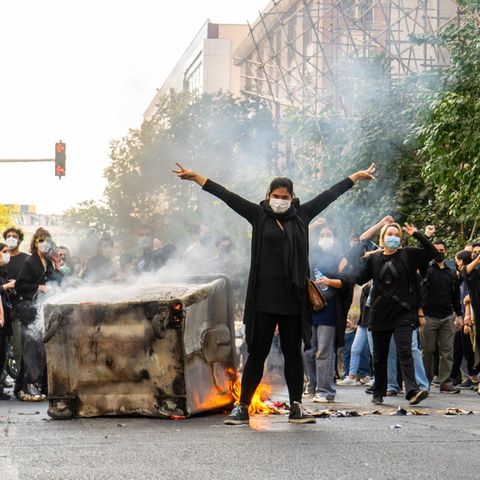 Protestierende in Teheran