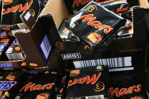 Mars Riegel im Supermarkt